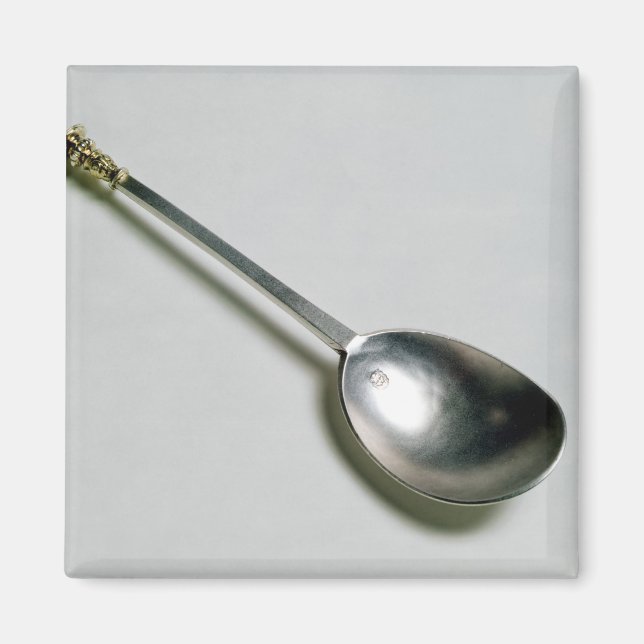 Silberapostellöffel mit goldenem Siegel, 1668 Magnet (Vorne)