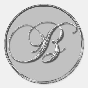 Silberaufkleber für formales Hochzeitstich für Mon Runder Aufkleber