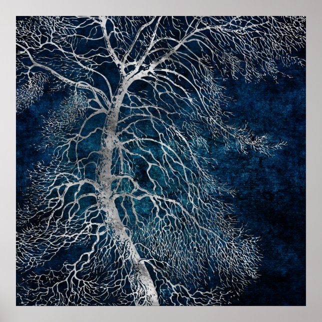 Silberbaum Mitternacht - Schwarzer Poplar Poster (Vorne)