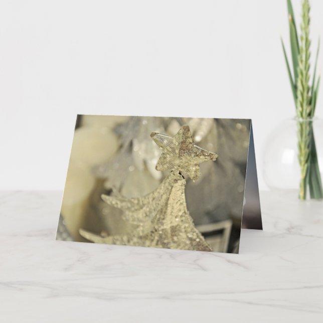 Silberbaumschmuck Glitzer Weihnachten (Vorderseite)