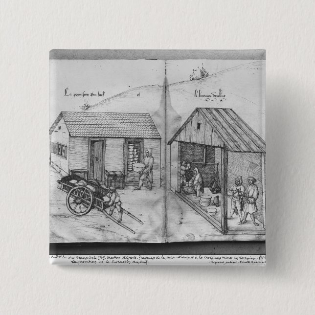 Silberbergwerk von La Croix-Zusatz-Bergwerken, Button (Vorderseite)