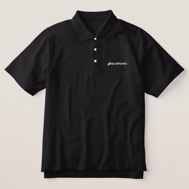 Silberbestickter Polo (Design Vorderseite)