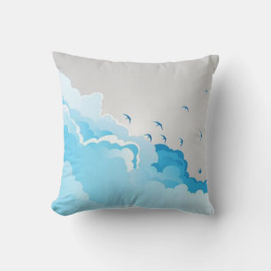 Silberblaue Cloud Lining Wurfkissen Kissen