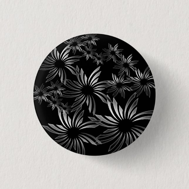 Silberblumen Button (Vorderseite)