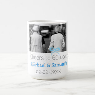 SILBERBogen zum 60. Hochzeitstag Kaffeetasse