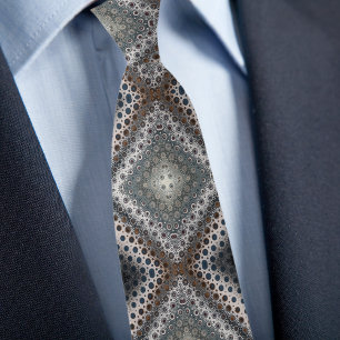 Silberbraun blaue Punkte in Diamonds Neck Tie Krawatte