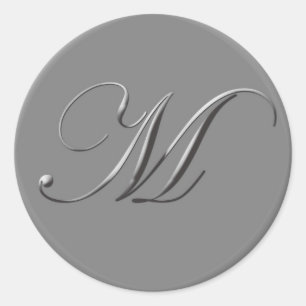 Silberbriefe Runder Aufkleber