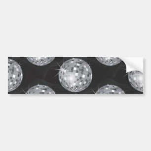 Silberdiskoball Autoaufkleber