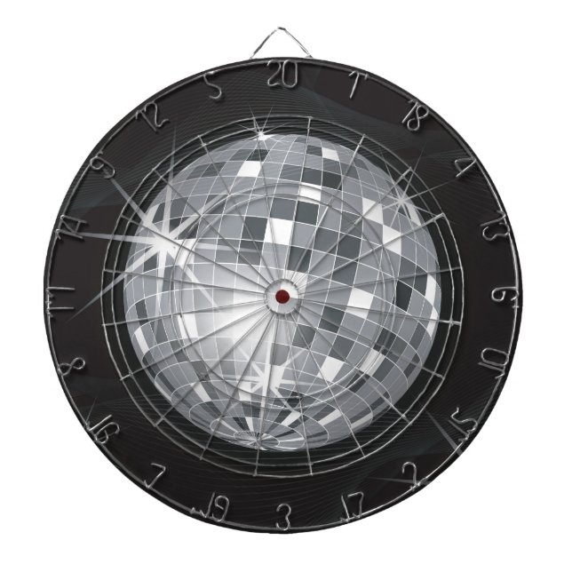 Silberdiskoball Dartscheibe (vorne)
