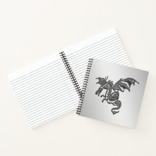 Silberdrache Notizbuch