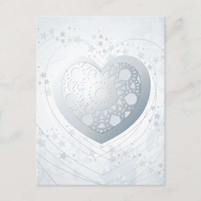 Silberes Herz, Postkarte (Vorderseite)