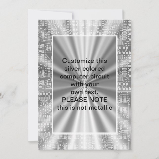 silberfarbene Computerschaltung (Vorderseite)