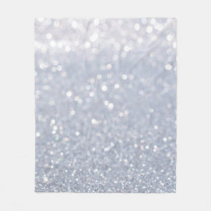 silberfarbener Glitzer abstrakter Hintergrund Fleecedecke