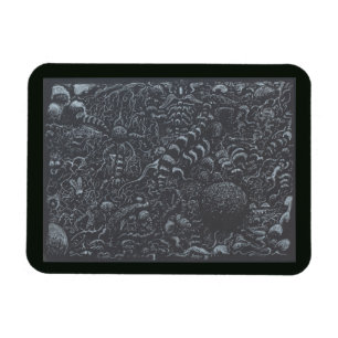 Silberfarbenlandschaft Darkworld Magnet