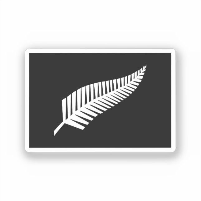 Silberfarnflagge (NZ) Aufkleber (Vorderseite)