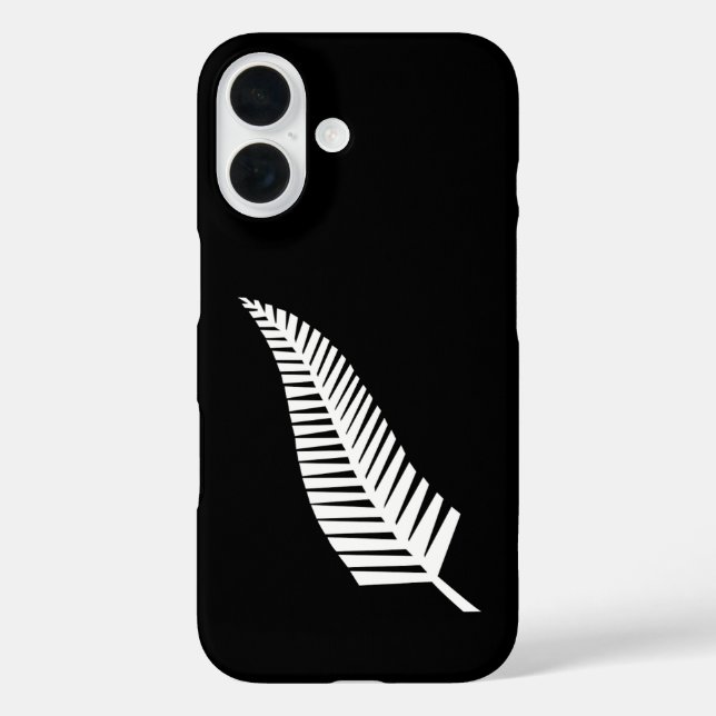 Silberfarnflagge (NZ) iPhone 16 Hülle (Rückseite)