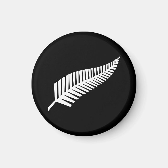 Silberfarnflagge (NZ) Magnet (Vorne)