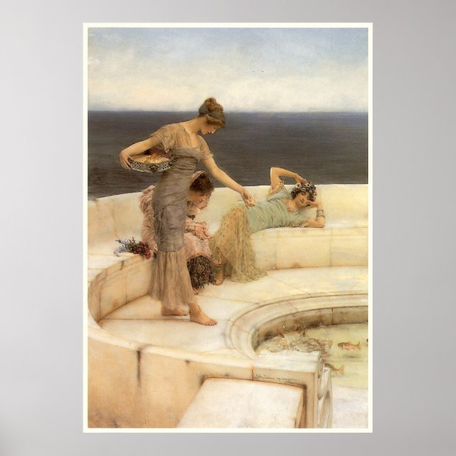 Silberfavoriten von Sir Lawrence Alma-Tadema Poster (Vorne)