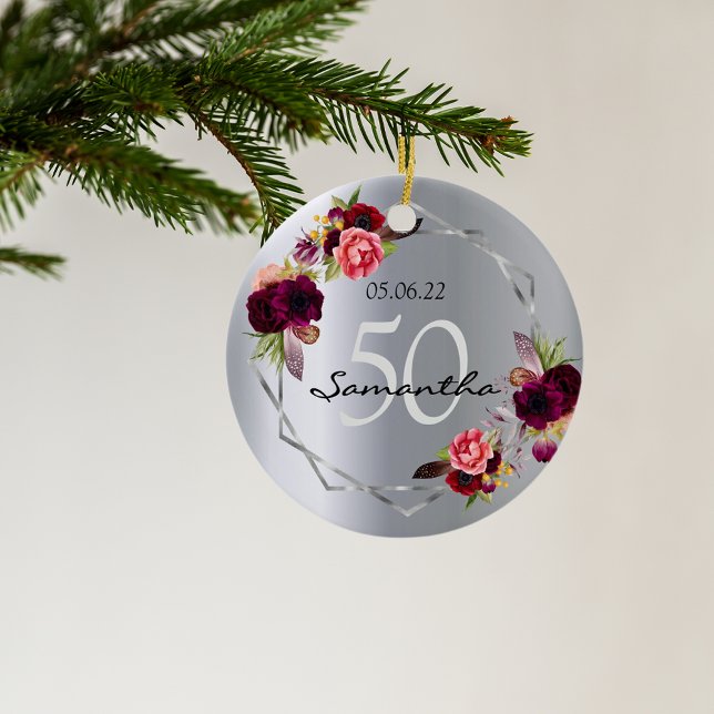 Silberflorale, geometrisch, monogramm keramik ornament (Von Creator hochgeladen)