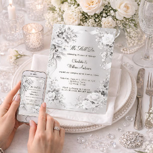 Silberfloralen Verlängerung des Gelübdes Einladung