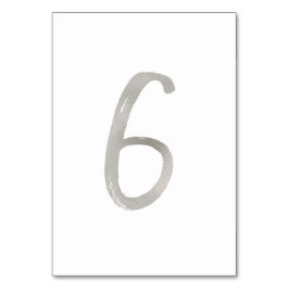 Silberfolie schick Hochzeitsfeier Tischnummer | Ta