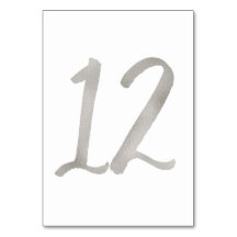 Silberfolie schick Hochzeitsfeier Tischnummer | Ta