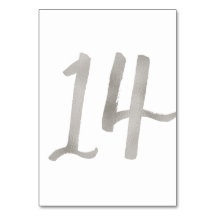 Silberfolie schick Hochzeitsfeier Tischnummer | Ta