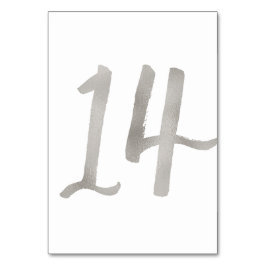 Silberfolie schick Hochzeitsfeier Tischnummer | Ta