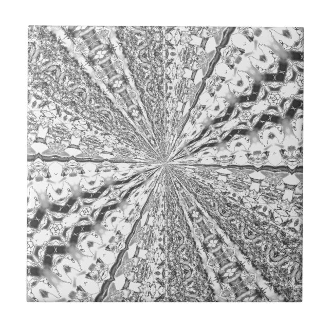 Silberfolie Swirl Fliese (Vorderseite)