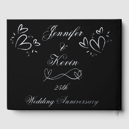 Silberfolie zum 25. Hochzeitstag | Gästebuch