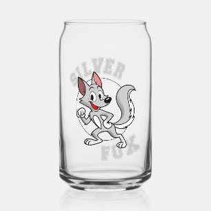 Silberfuchs kann Glas