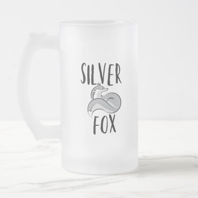 Silberfuchs Mattglas Bierglas (Links)