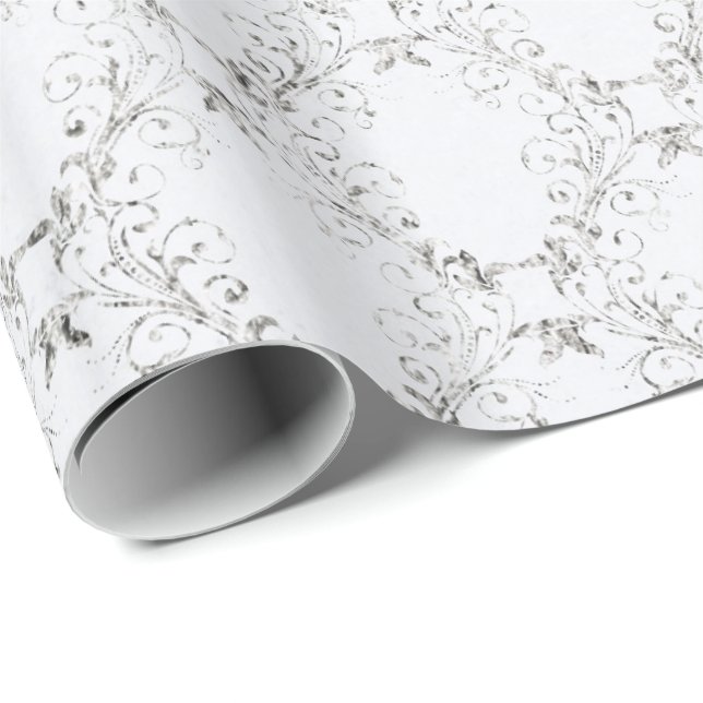 Silbergitter Geschenkpapier (Rolleneckpunkt)