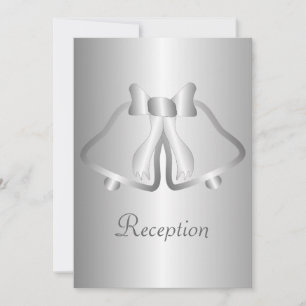 Silberglocken-Abendempfang-Hochzeit Einladung