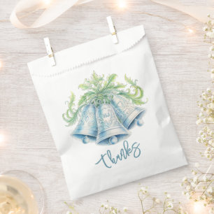 Silberglocken Monogram Wasserfarbe Hochzeit Geschenktütchen