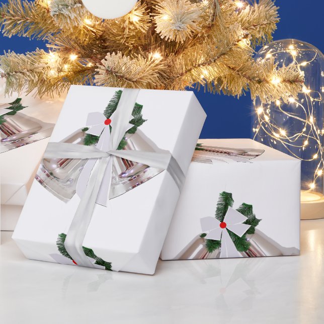 Silberglocken Weißpapier Geschenkpapier (Feiertage)
