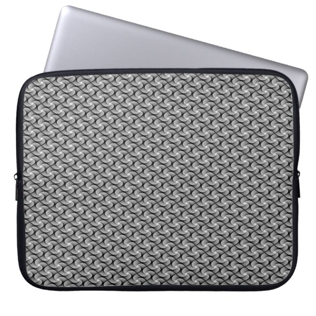 Silbergrau dekorativer Laptop-Sieb Laptopschutzhülle (Vorderseite)