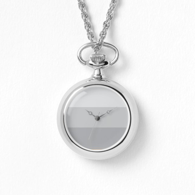 Silbergrau gestreift armbanduhr (Vorderseite)