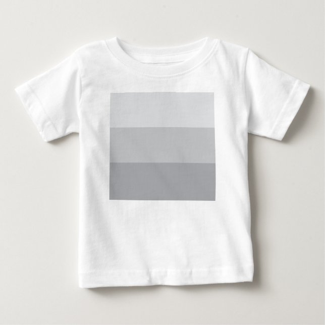 Silbergrau gestreift baby t-shirt (Vorderseite)