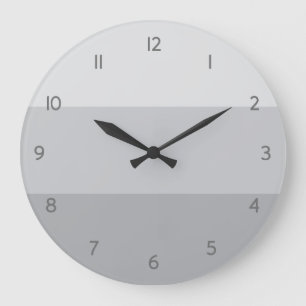 Silbergrau gestreift große wanduhr
