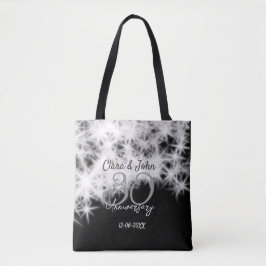Silbergrau schwarz 30. Hochzeitstag Glitzer Tasche