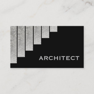 Silbergrau, schwarz, senkrechte Streifen Architekt Visitenkarte