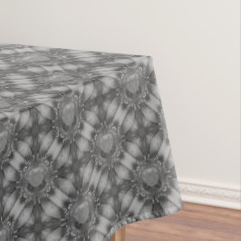 Silbergraue Blume mit Edelmetall-Muster Tischdecke