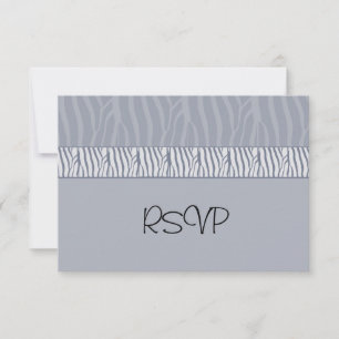 Silbergraue Hochzeits-RSVP RSVP Karte