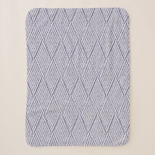 Silbergraue Imitate Diamond Strick Muster Klein Sherpadecke