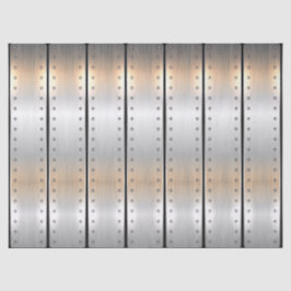 Silbergraue metallische Texturstreifen Seidenpapier