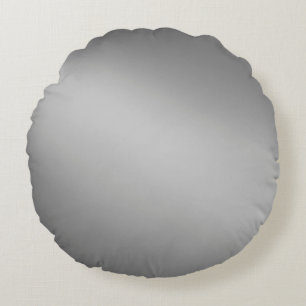 Silbergraue Monochrome-Ombre-Mondlicht Rundes Kissen