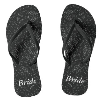 Silbergraue Speck Schwarzes Kaleidoskop Brie Flip Flops