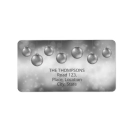 Silbergraue Weihnachtsbaumchen mit individuellem T Adressaufkleber