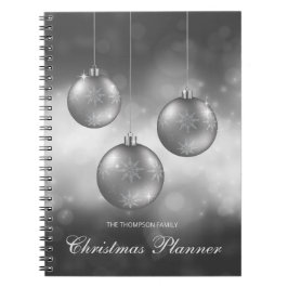 Silbergraue Weihnachtsbaumchen mit individuellem T Notizblock